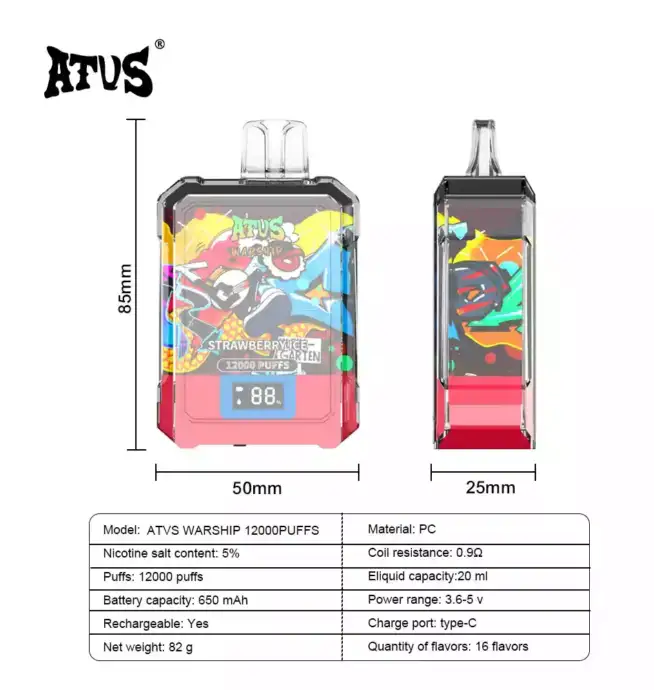 ATVS WARSHIP 12000 Puffs Disposable Vape