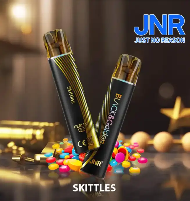 JNR BLACK & Golden 600+200 PUFF Disposable Vape