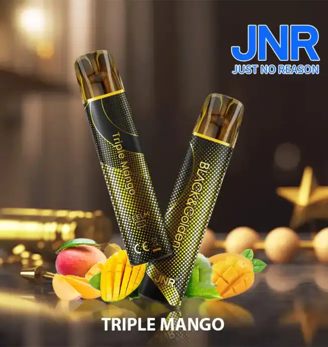 JNR BLACK & Golden 600+200 PUFF Disposable Vape