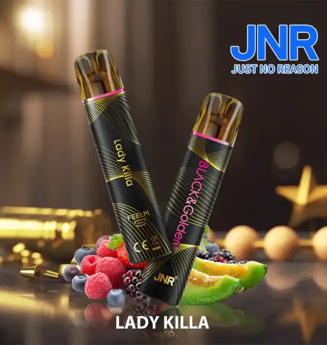 JNR BLACK & Golden 600+200 PUFF Disposable Vape