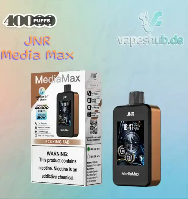 JNR VAPE Media Max 40000 Puffs Disposable Vape