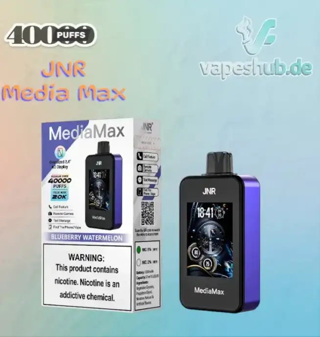 JNR VAPE Media Max 40000 Puffs Disposable Vape