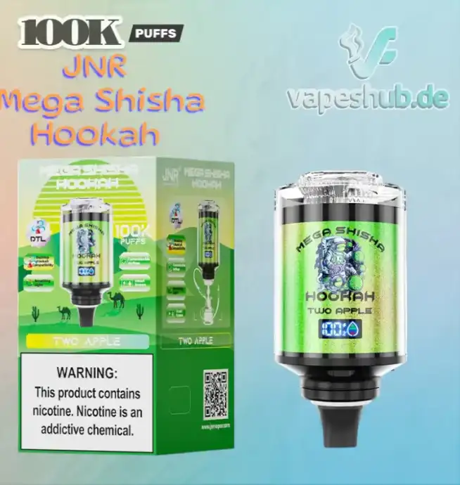 JNR VAPE Mega Shisha Hookah 100000 Puffs Disposable Vape