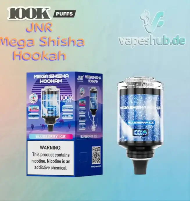 JNR VAPE Mega Shisha Hookah 100000 Puffs Disposable Vape