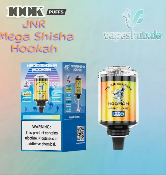 JNR VAPE Mega Shisha Hookah 100000 Puffs Disposable Vape
