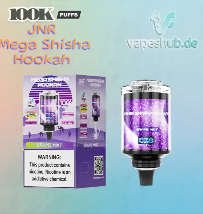 JNR VAPE Mega Shisha Hookah 100000 Puffs Disposable Vape