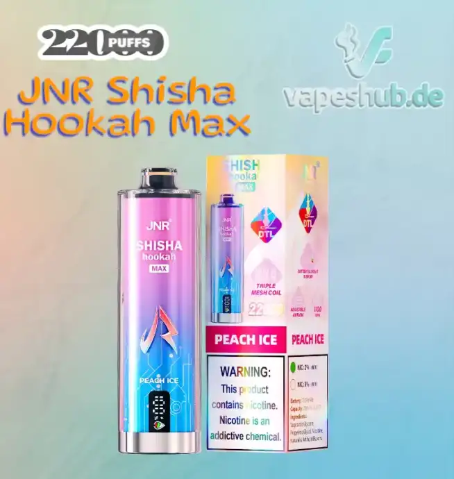 JNR VAPE Shisha Hookah Max 22K Puffs Disposable Vape