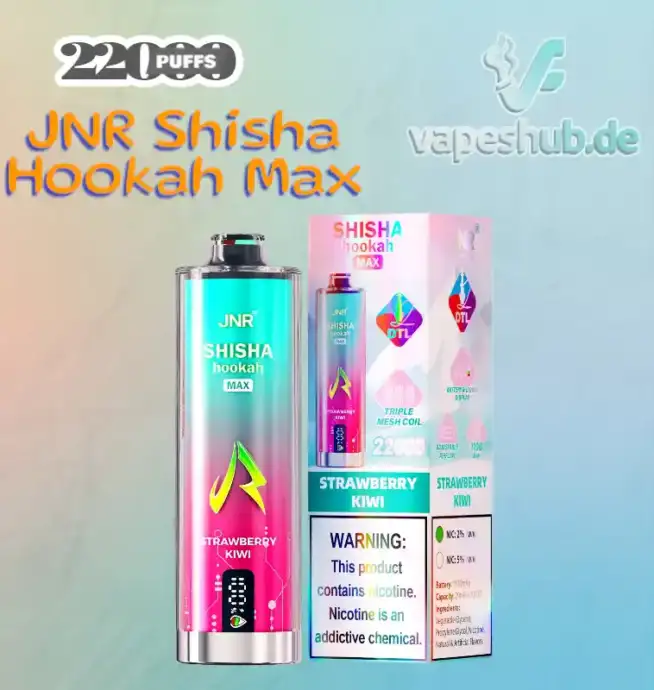 JNR VAPE Shisha Hookah Max 22K Puffs Disposable Vape