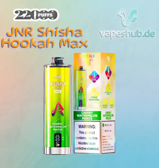 JNR VAPE Shisha Hookah Max 22K Puffs Disposable Vape