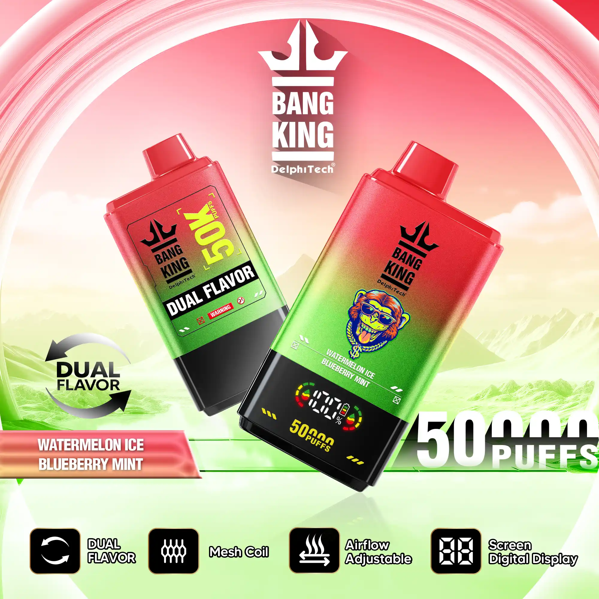 BANG KING 50000 puffs BK50 Disposable Vape mit 50ml Liquid