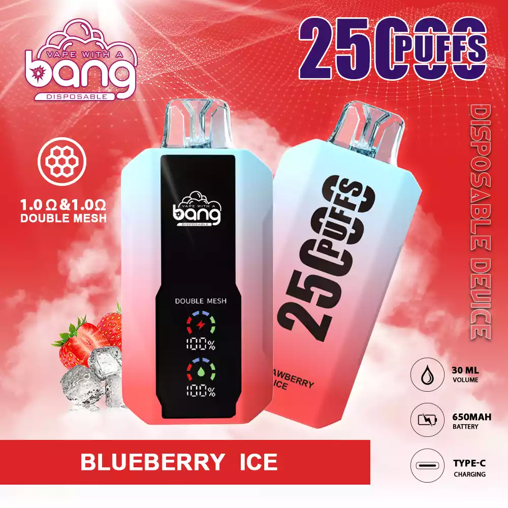 Bang 25000 Puffs Full Screen Disposable Vape mit Full-Screen-Anzeige 25ml Liquid