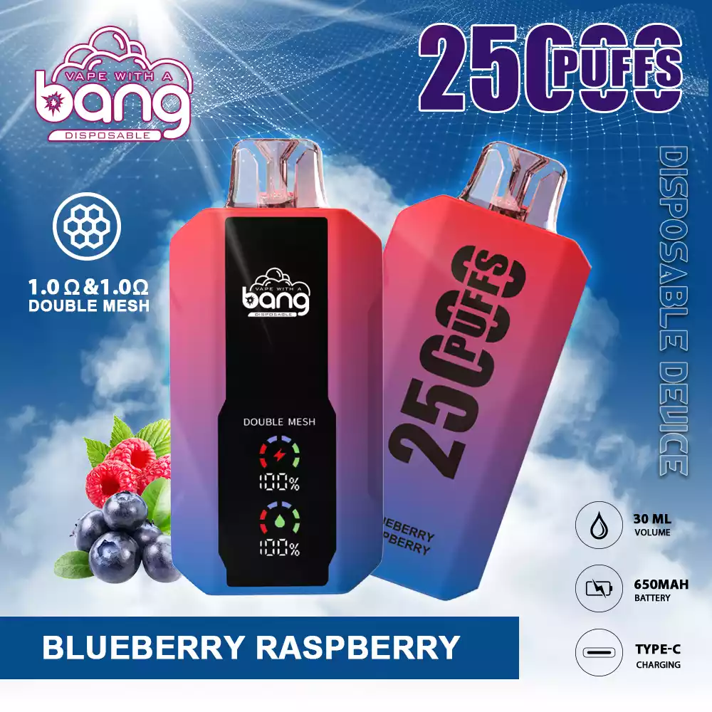 Bang 25000 Puffs Full Screen Disposable Vape mit Full-Screen-Anzeige 25ml Liquid