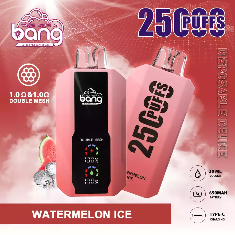 Bang 25000 Puffs Full Screen Disposable Vape mit Full-Screen-Anzeige 25ml Liquid