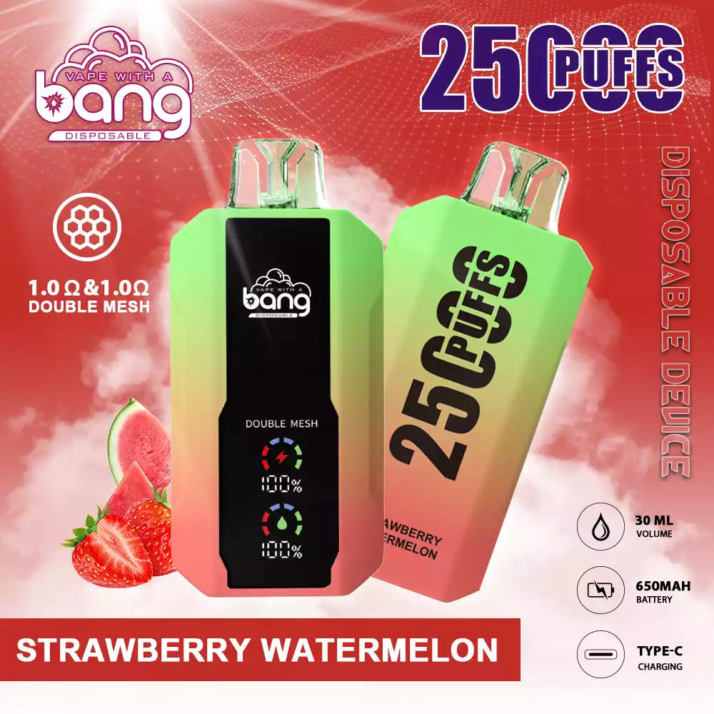 Bang 25000 Puffs Full Screen Disposable Vape mit Full-Screen-Anzeige 25ml Liquid