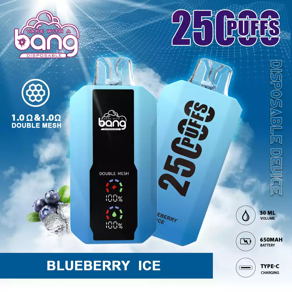 Bang 25000 Puffs Full Screen Disposable Vape mit Full-Screen-Anzeige 25ml Liquid