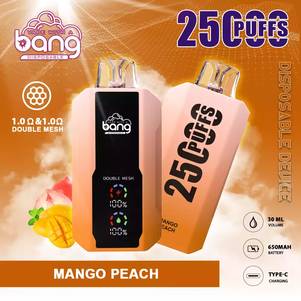 Bang 25000 Puffs Full Screen Disposable Vape mit Full-Screen-Anzeige 25ml Liquid