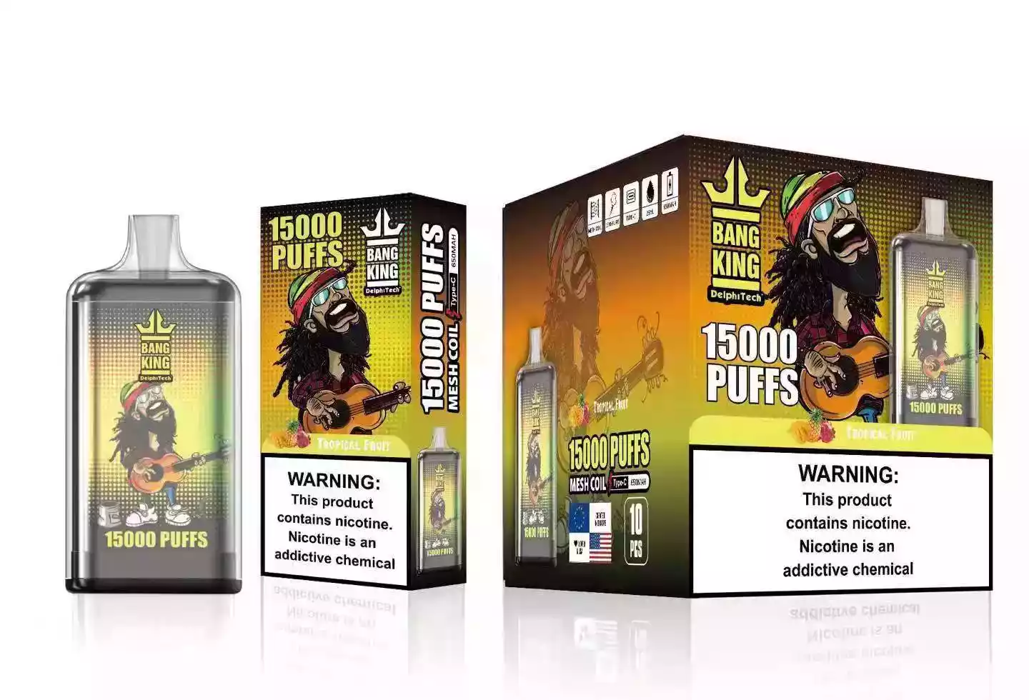 Bang King 15000 Puffs Disposable Vape 25 ml E-Liquid-Kapazität