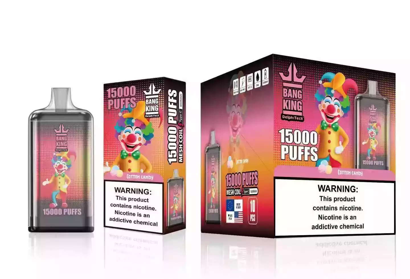Bang King 15000 Puffs Disposable Vape 25 ml E-Liquid-Kapazität