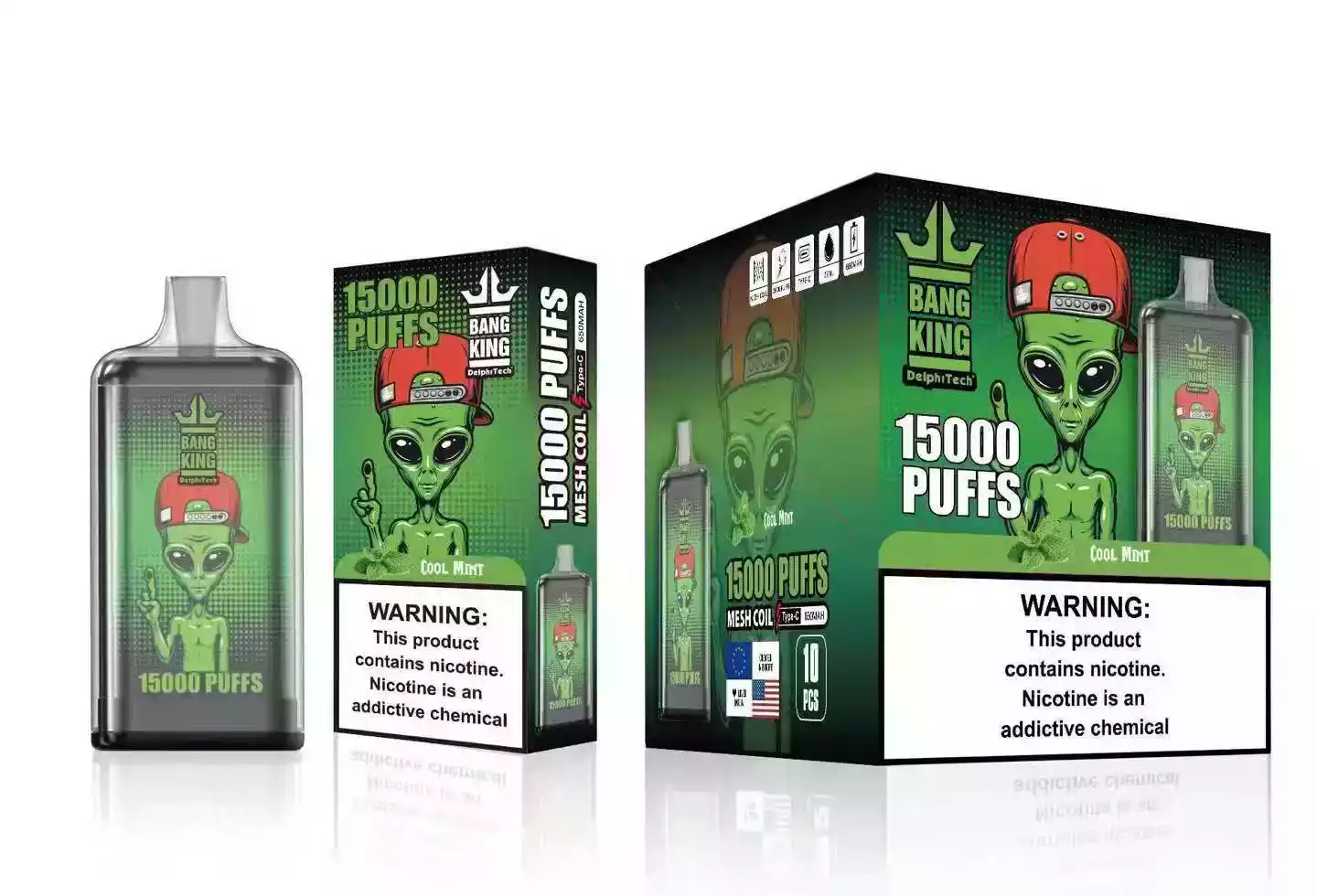 Bang King 15000 Puffs Disposable Vape 25 ml E-Liquid-Kapazität