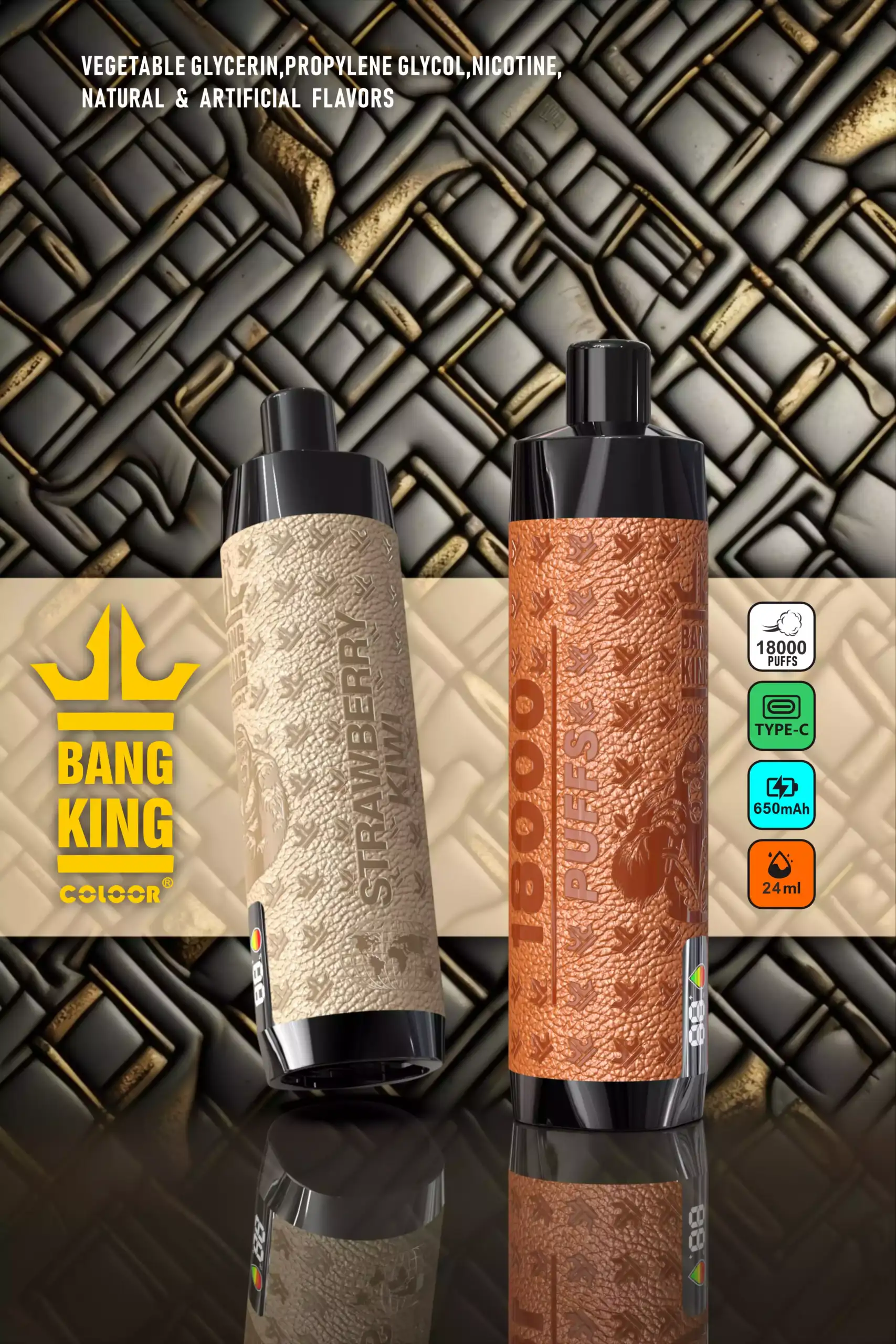 Bang King 18000 Puffs Disposable Vape mit 24 ml E-Liquid