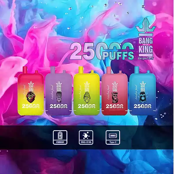 Bang King 25000 Puffs Disposable Vape bietet 4 ml Liquid