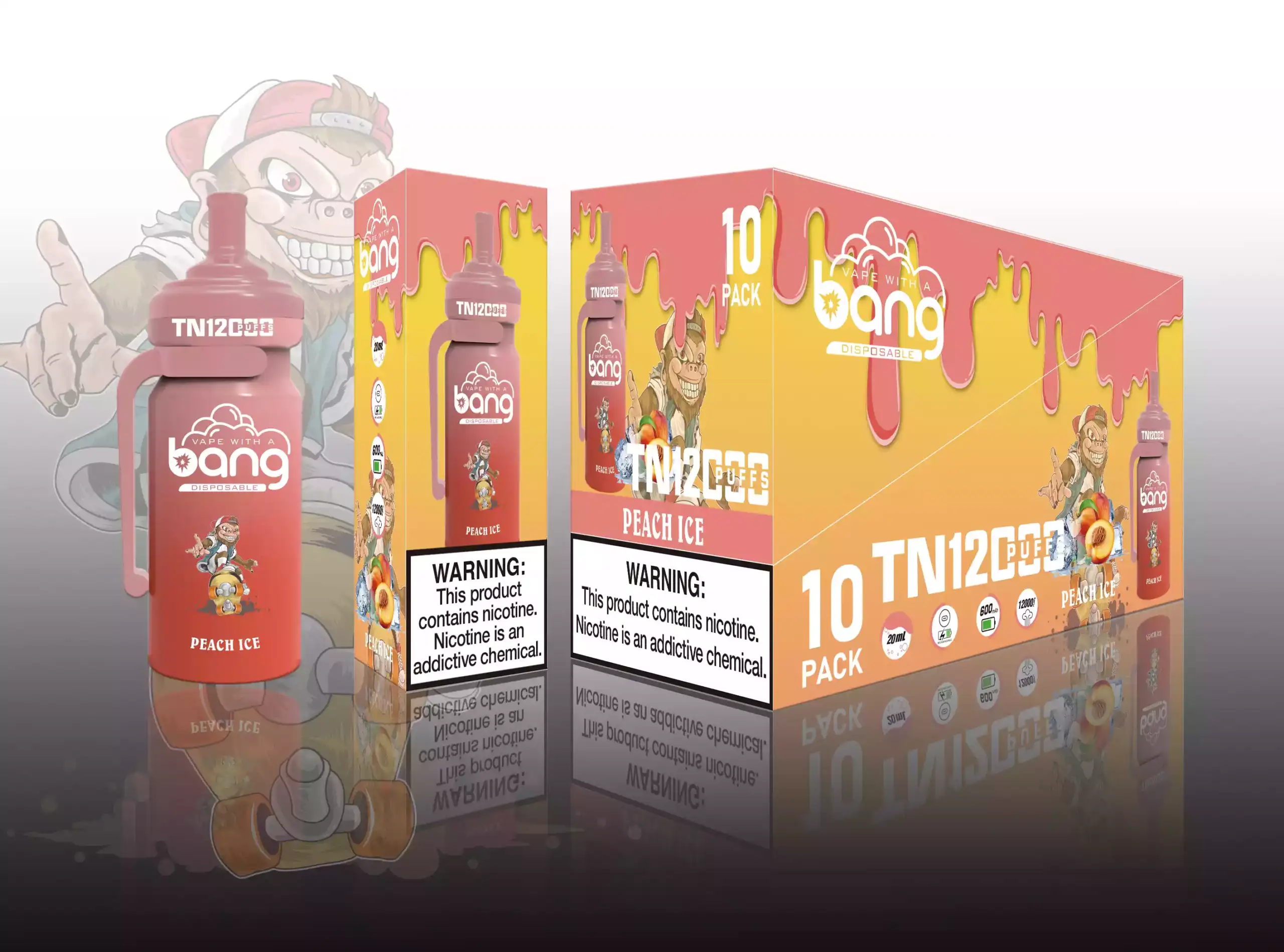 Bang Tn 12000 12k Puffs Disposable Vape bietet 20 ml E-Liquid
