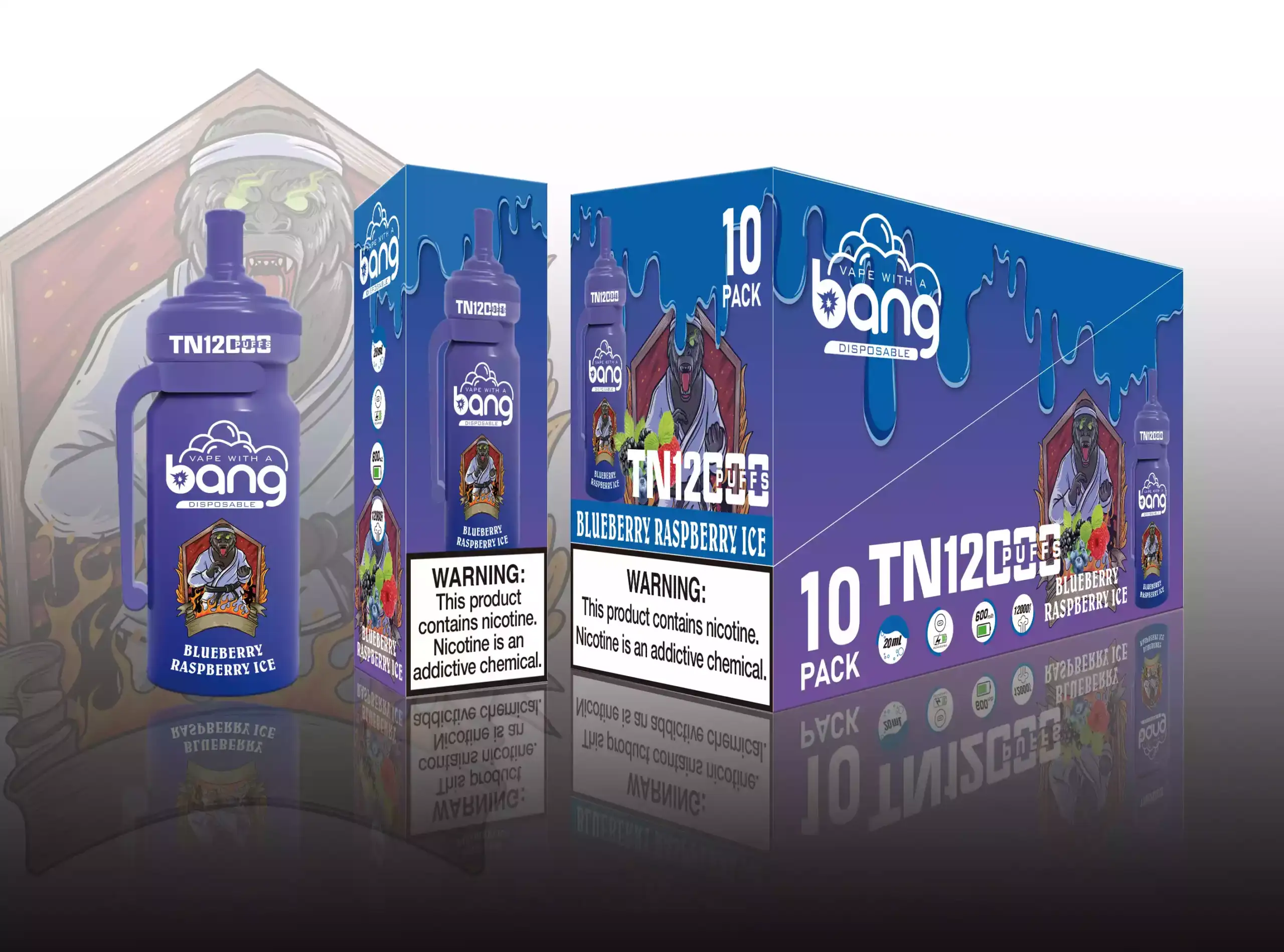 Bang Tn 12000 12k Puffs Disposable Vape bietet 20 ml E-Liquid
