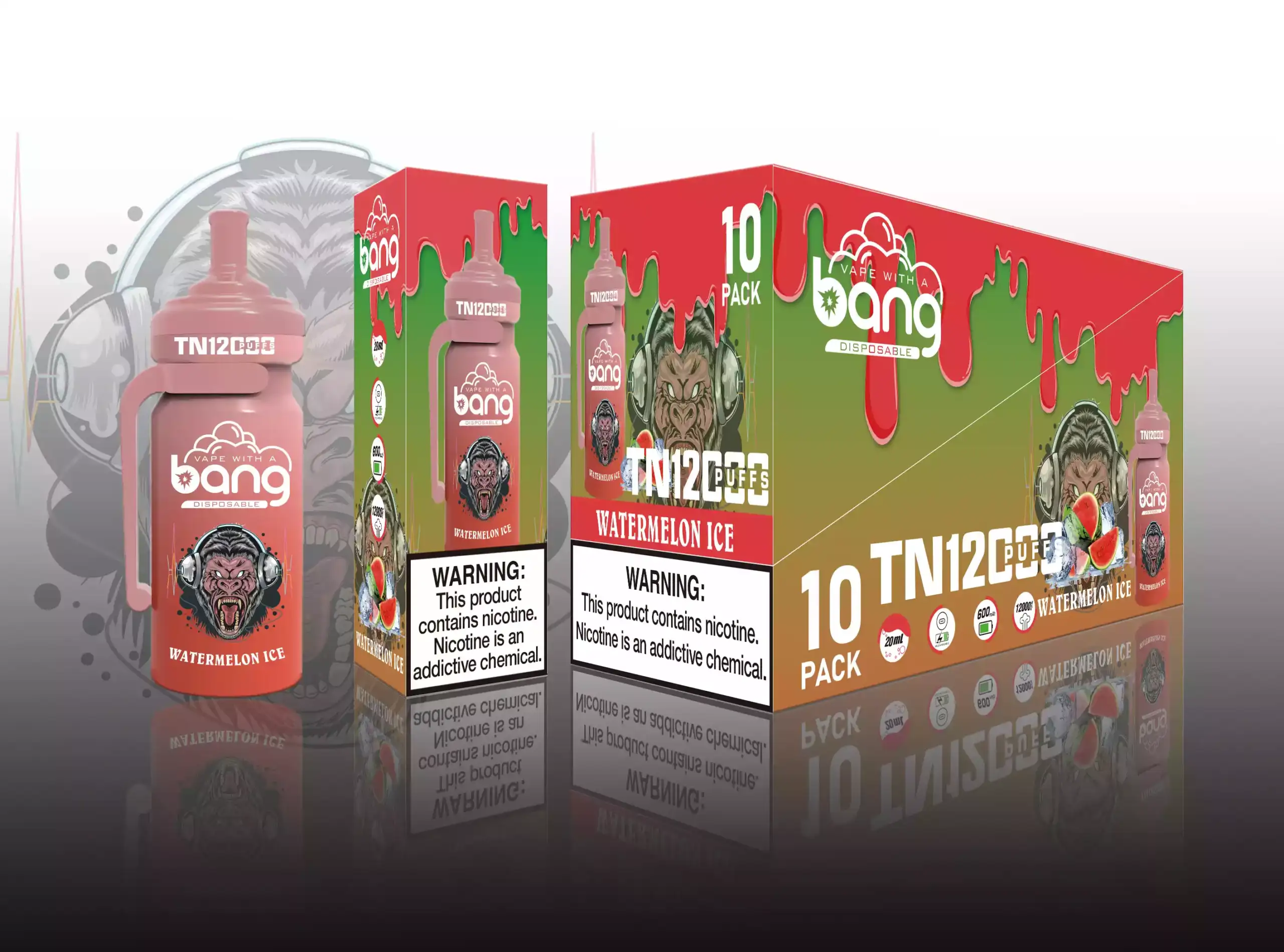 Bang Tn 12000 12k Puffs Disposable Vape bietet 20 ml E-Liquid
