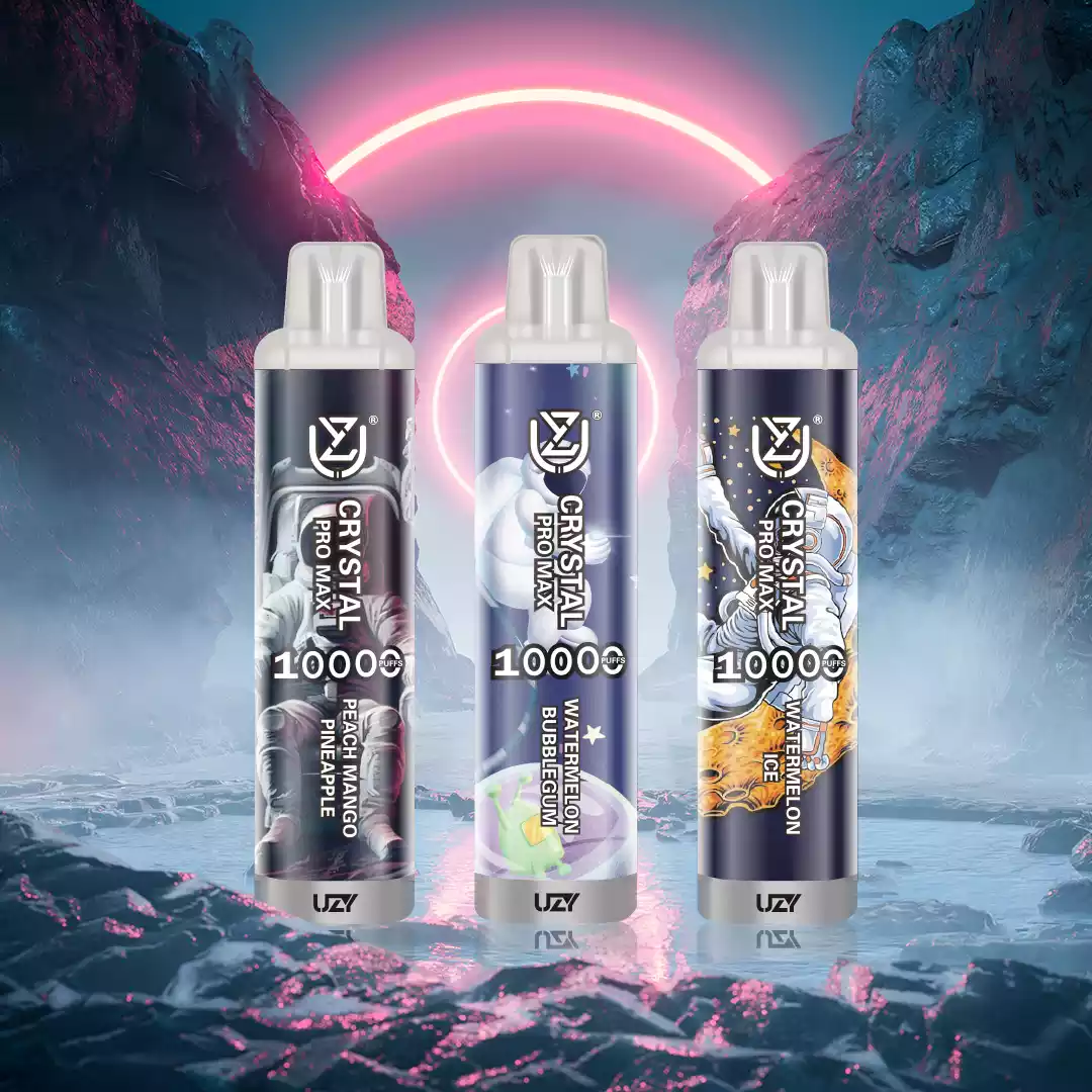 UZY Crystal Pro Max 10000 Puffs Disposable Vape mit RGB Licht 16 ml Liquid