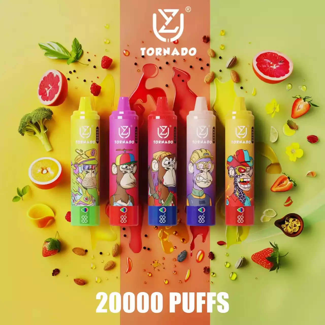 UZY Tornado 20000 Puffs Disposable Vape mit 28 ml Liquid