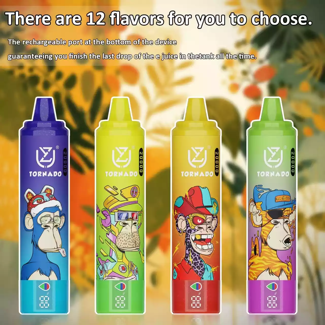 UZY Tornado 20000 Puffs Disposable Vape mit 28 ml Liquid