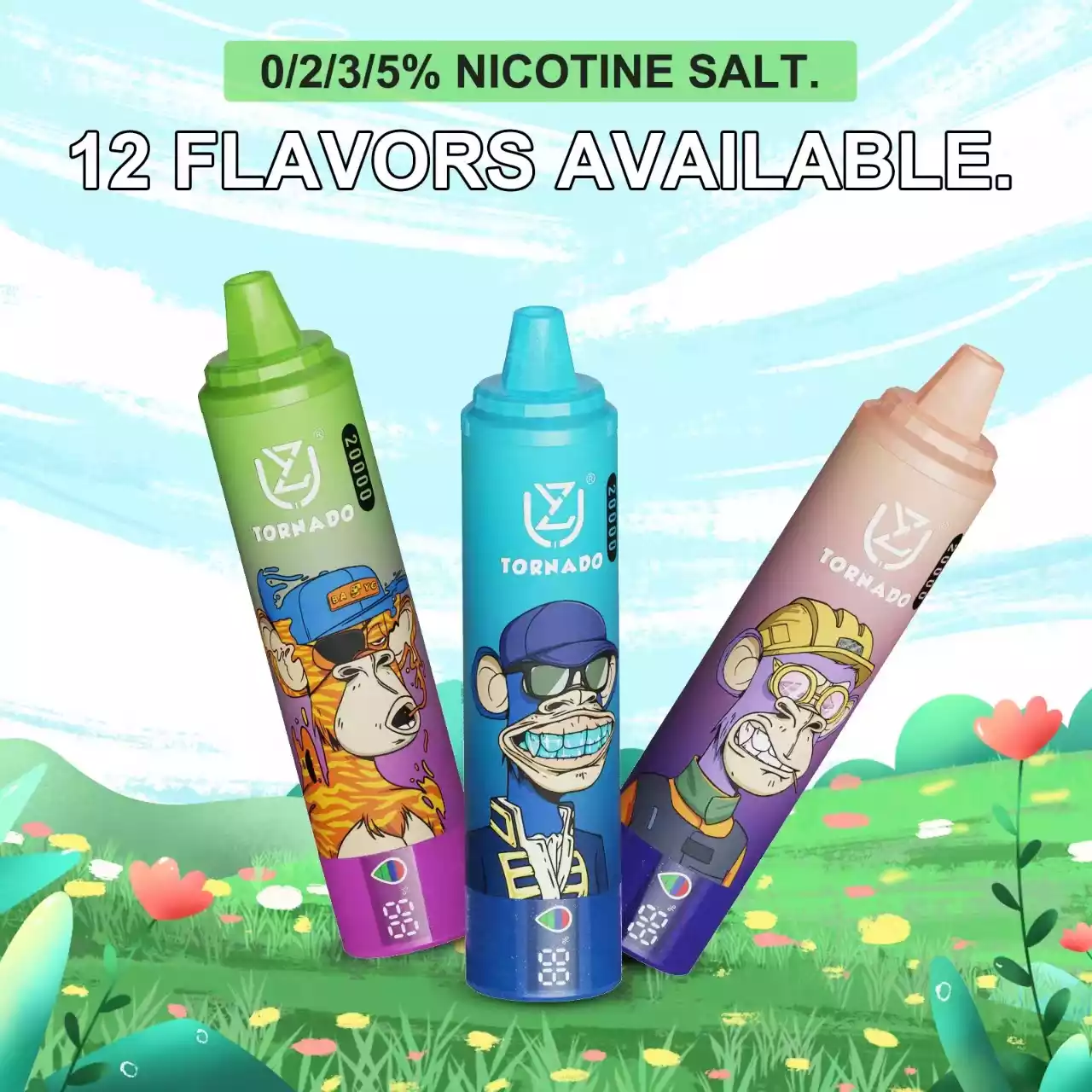 UZY Tornado 20000 Puffs Disposable Vape mit 28 ml Liquid