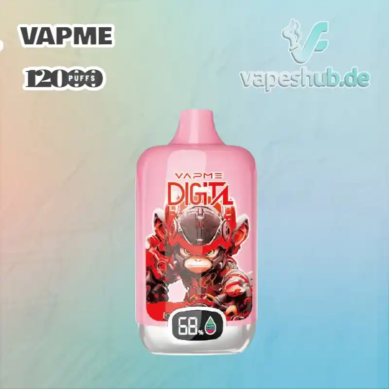 VAPME Digital 12000 Puffs Disposable Vape mit 20 ml Liquid